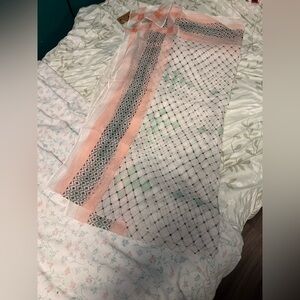 Elegant Pink and White Scarf